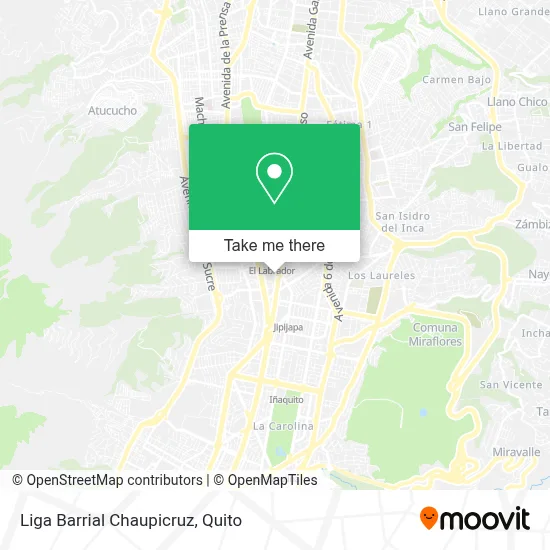 Liga Barrial Chaupicruz map