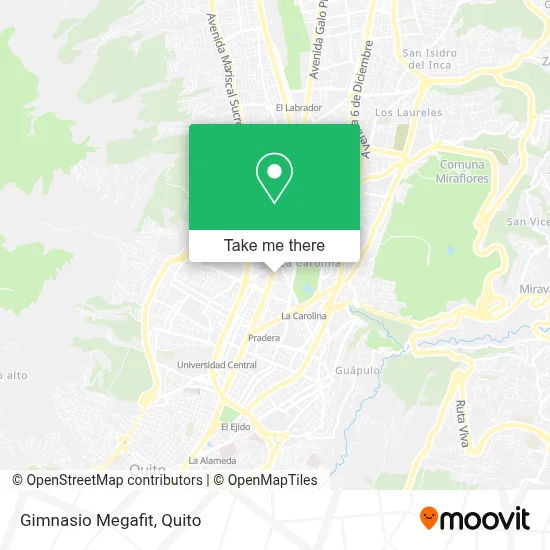 Gimnasio Megafit map