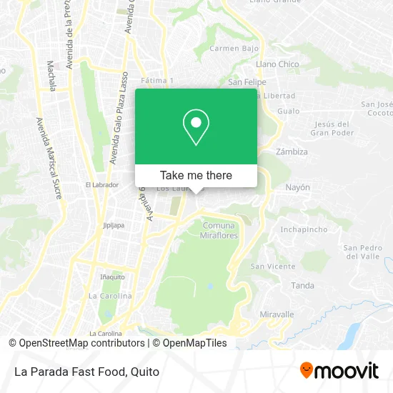 La Parada Fast Food map