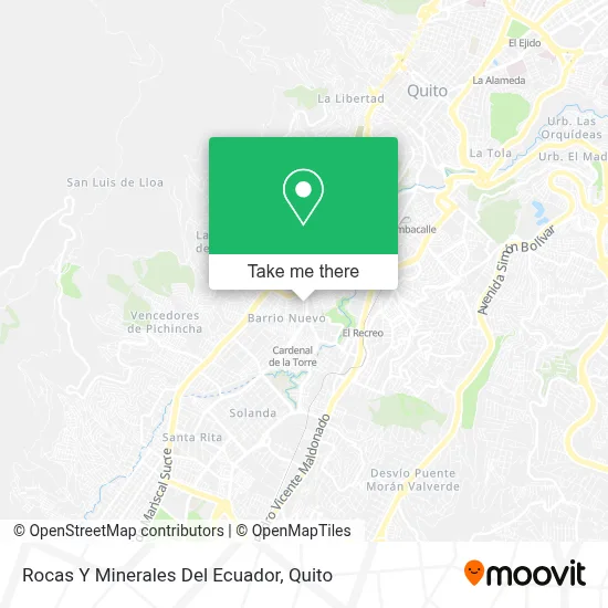 Rocas Y Minerales Del Ecuador map