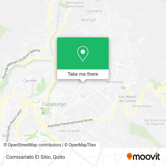 Comisariato El Sitio map