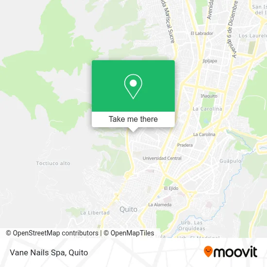 Vane Nails Spa map