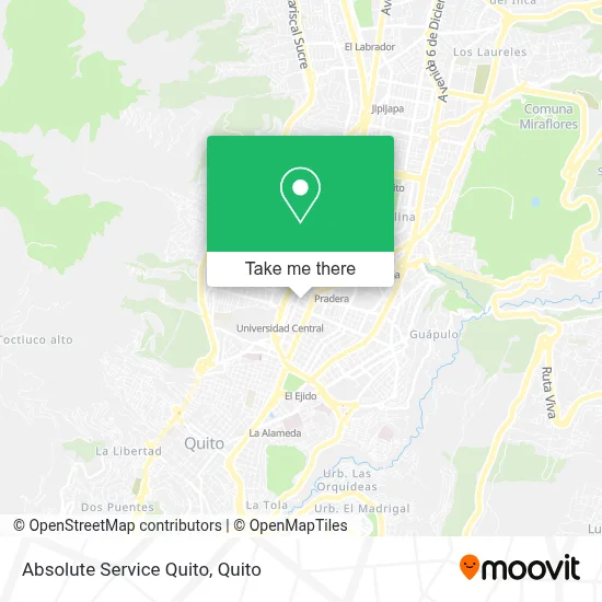 Absolute Service Quito map
