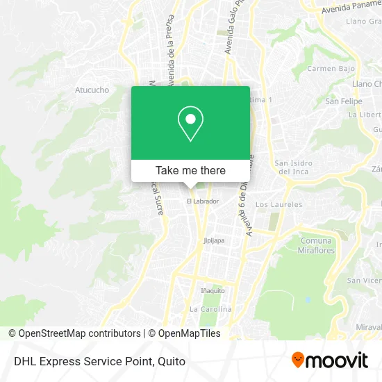 DHL Express Service Point map