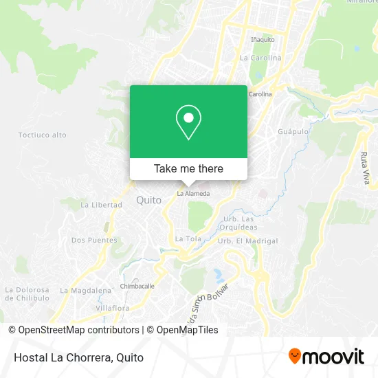 Hostal La Chorrera map