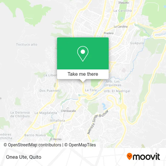 Onea  Ute map