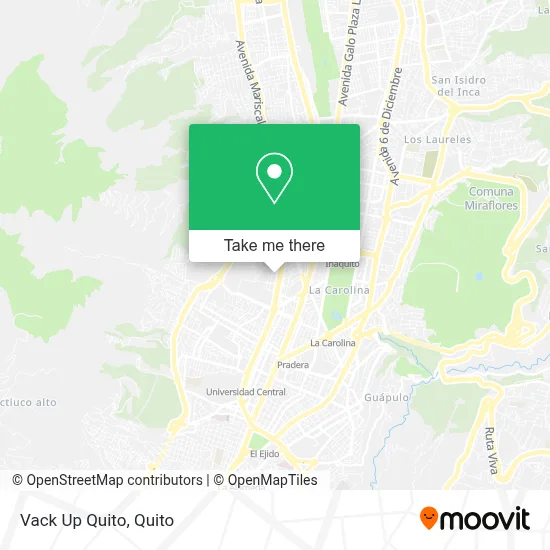 Vack Up Quito map