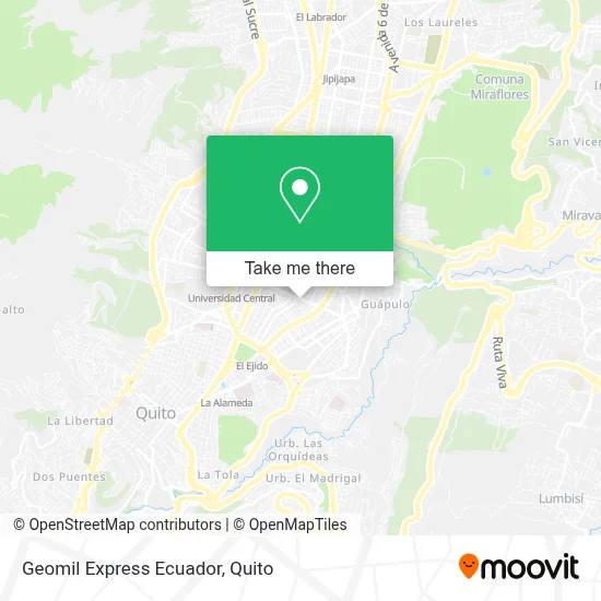 Geomil Express Ecuador map