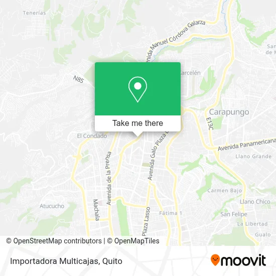 Importadora Multicajas map