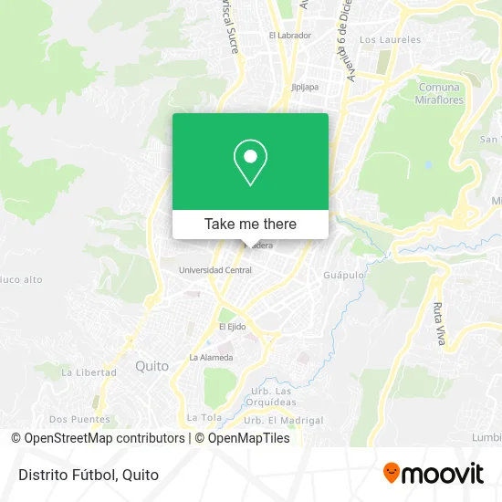 Distrito Fútbol map