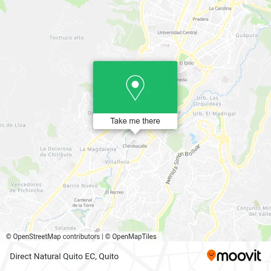 Direct Natural Quito EC map