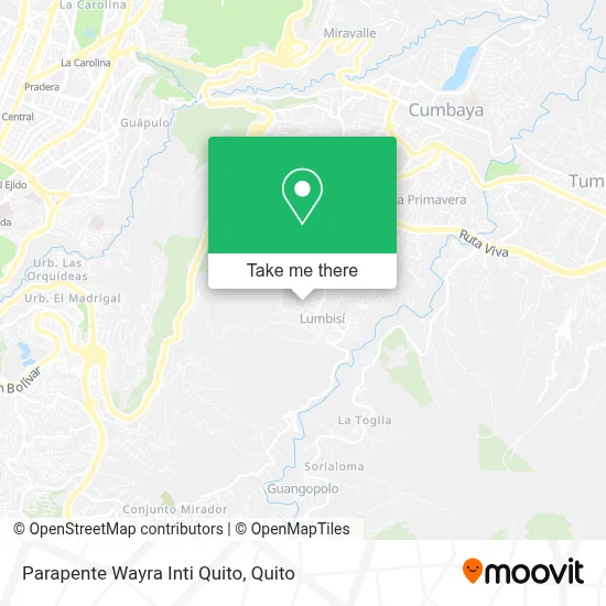 Parapente Wayra Inti Quito map