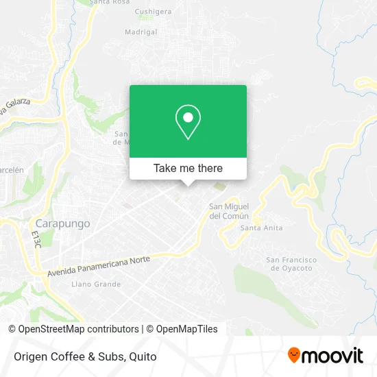 Origen Coffee & Subs map