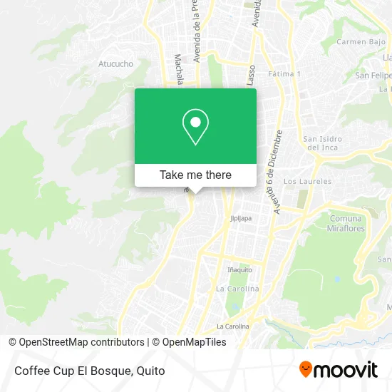 Coffee Cup El Bosque map
