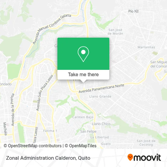 Zonal Administration Calderon map