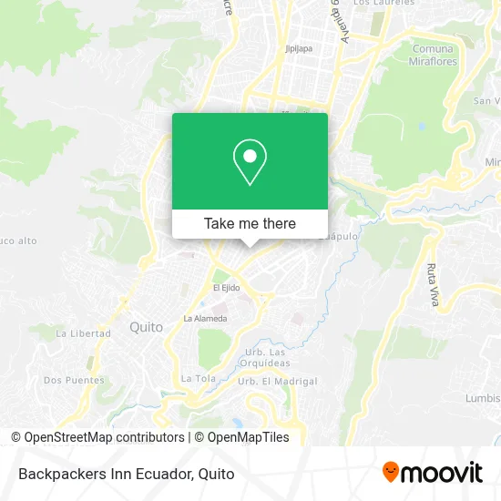 Backpackers Inn Ecuador map
