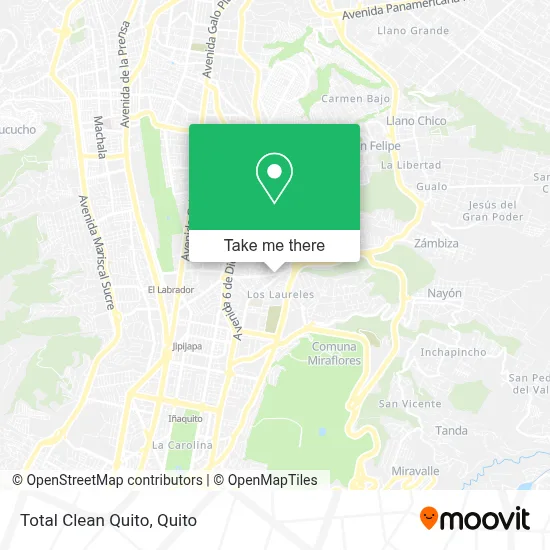 Total Clean Quito map