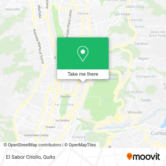El Sabor Criollo map
