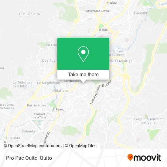 Pro Pac Quito map