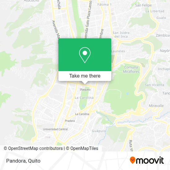 Pandora map