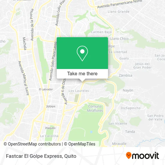 Fastcar El Golpe Express map