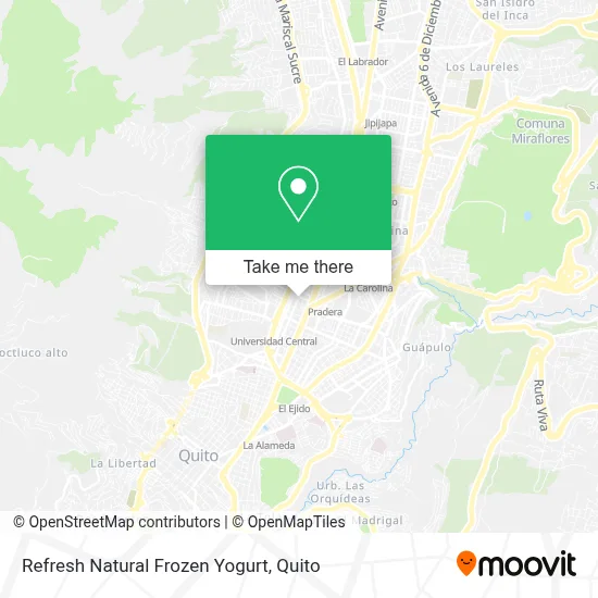 Refresh Natural Frozen Yogurt map
