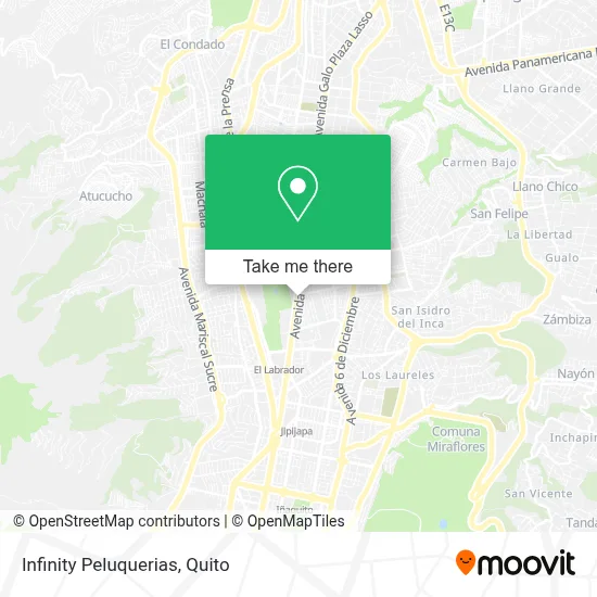 Infinity Peluquerias map