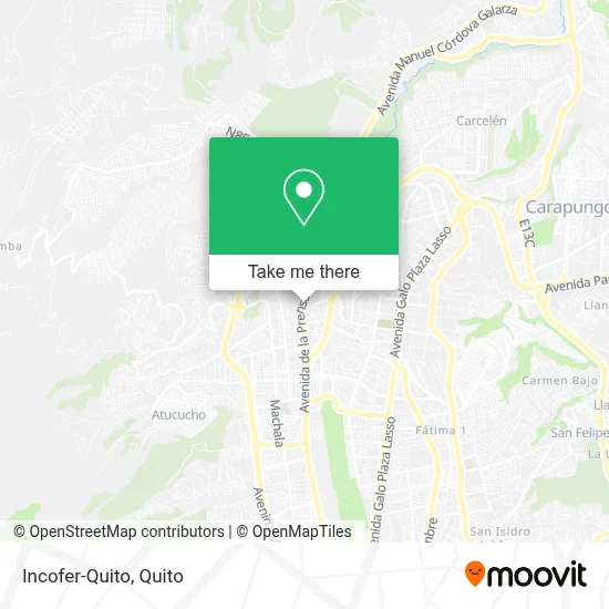 Incofer-Quito map