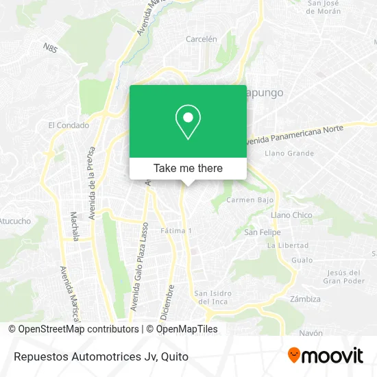Repuestos Automotrices Jv map