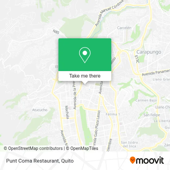 Punt Coma Restaurant map