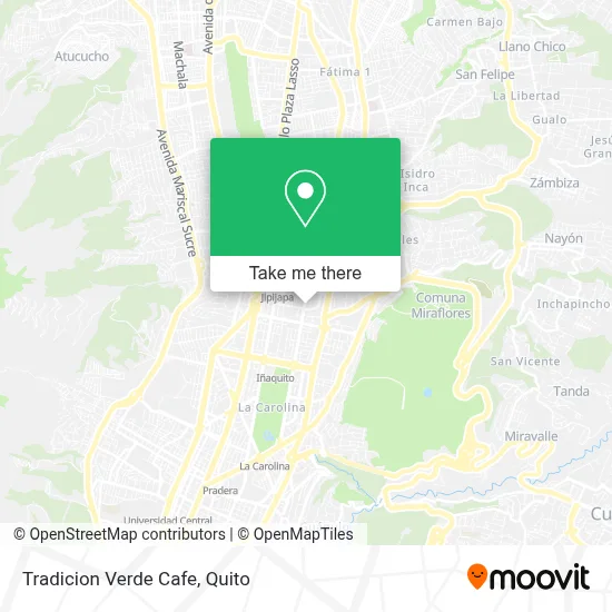 Tradicion Verde Cafe map