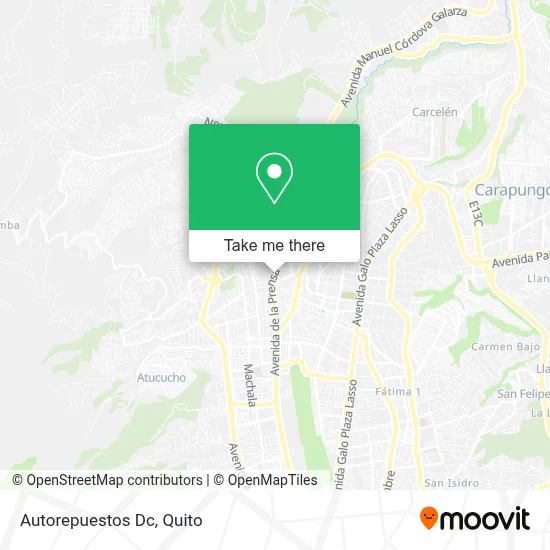 Autorepuestos Dc map