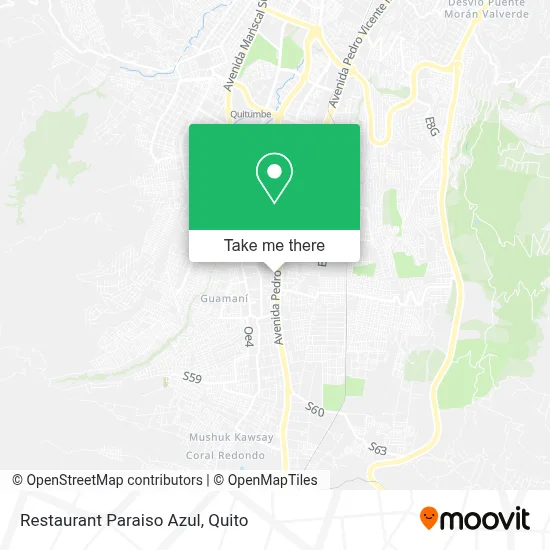 Restaurant Paraiso Azul map