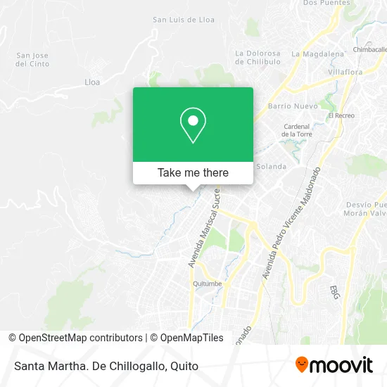 Santa Martha. De Chillogallo map
