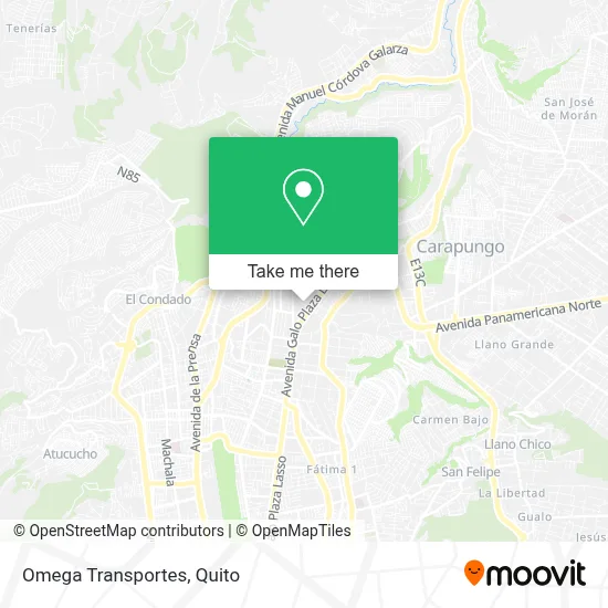 Omega Transportes map
