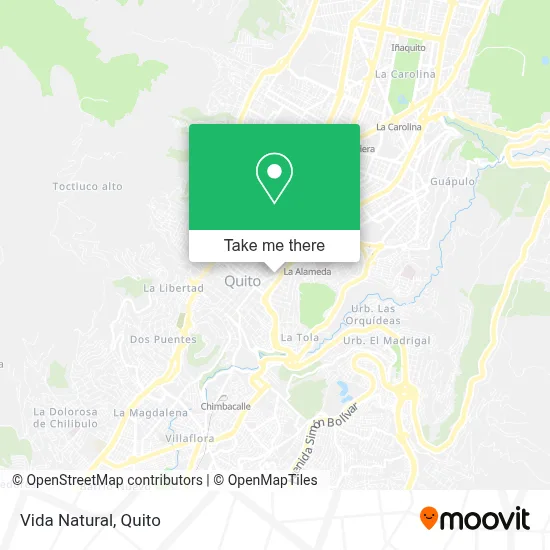 Vida Natural map
