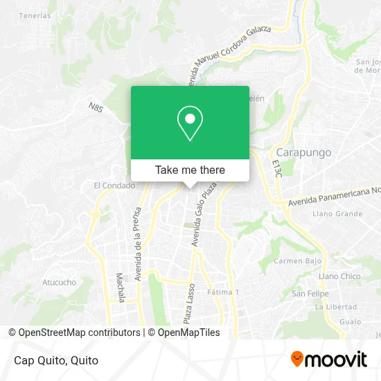 Cap Quito map