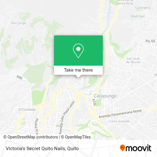 Victoria's Secret Quito Nails map