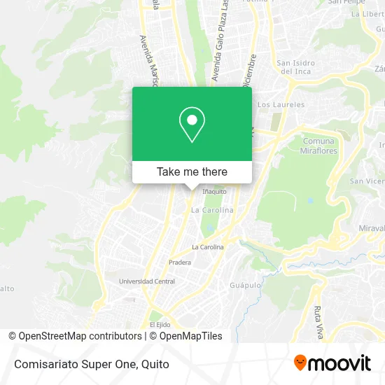Comisariato Super One map