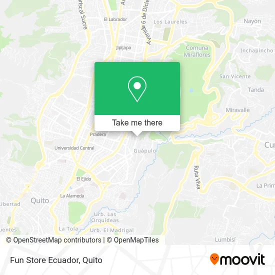 Fun Store Ecuador map