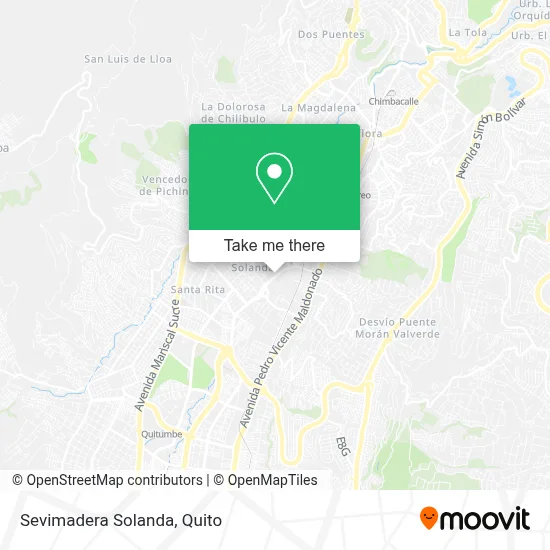 Sevimadera Solanda map