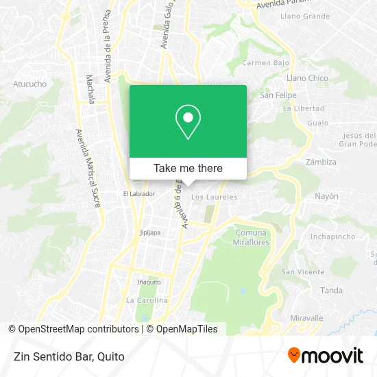 Zin Sentido Bar map