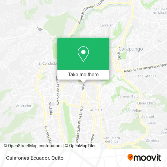Calefones Ecuador map