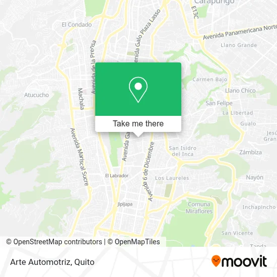Arte Automotriz map