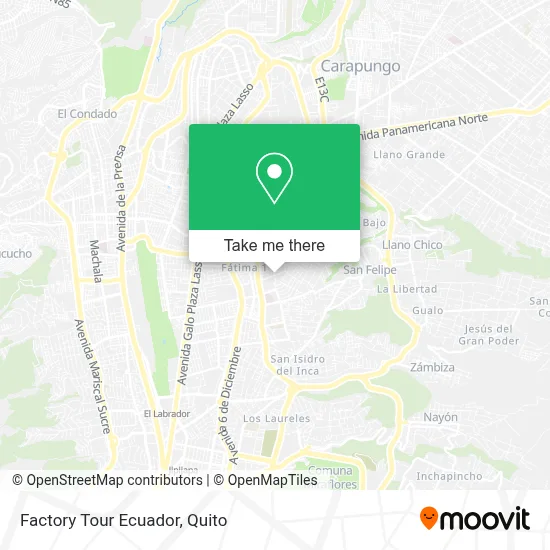 Factory Tour Ecuador map