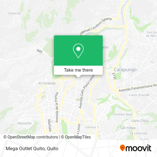 Mega Outlet Quito map