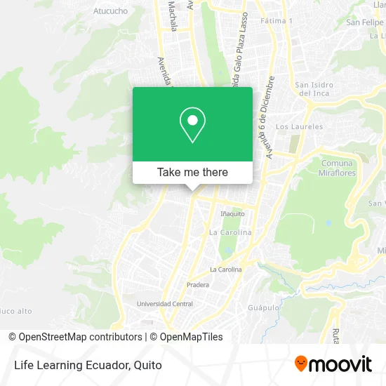 Life Learning Ecuador map