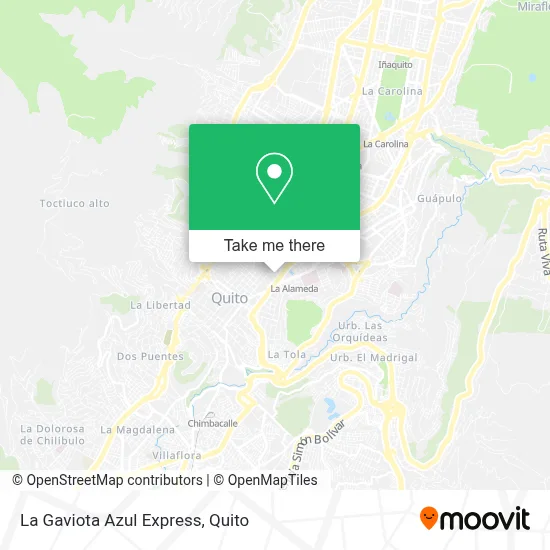 La Gaviota Azul Express map