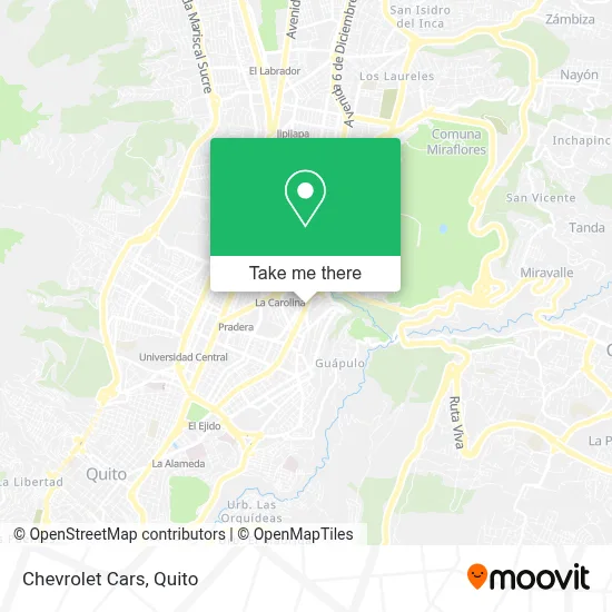 Chevrolet Cars map