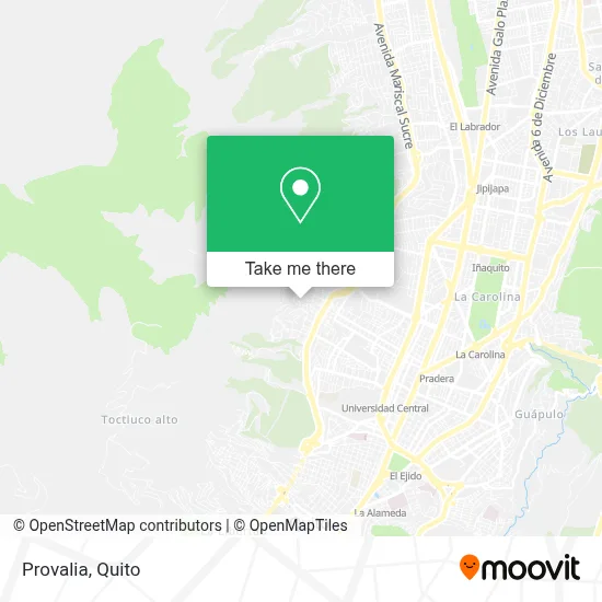 Provalia map